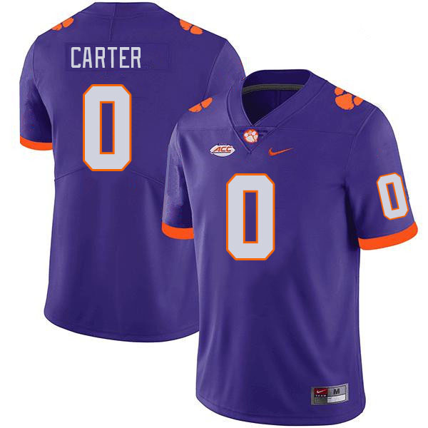 Clemson Tigers #0 Barrett Carter College Football Jerseys Stitched Sale-Purple